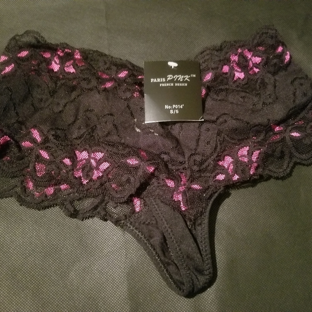 Paris pink black and pink panties